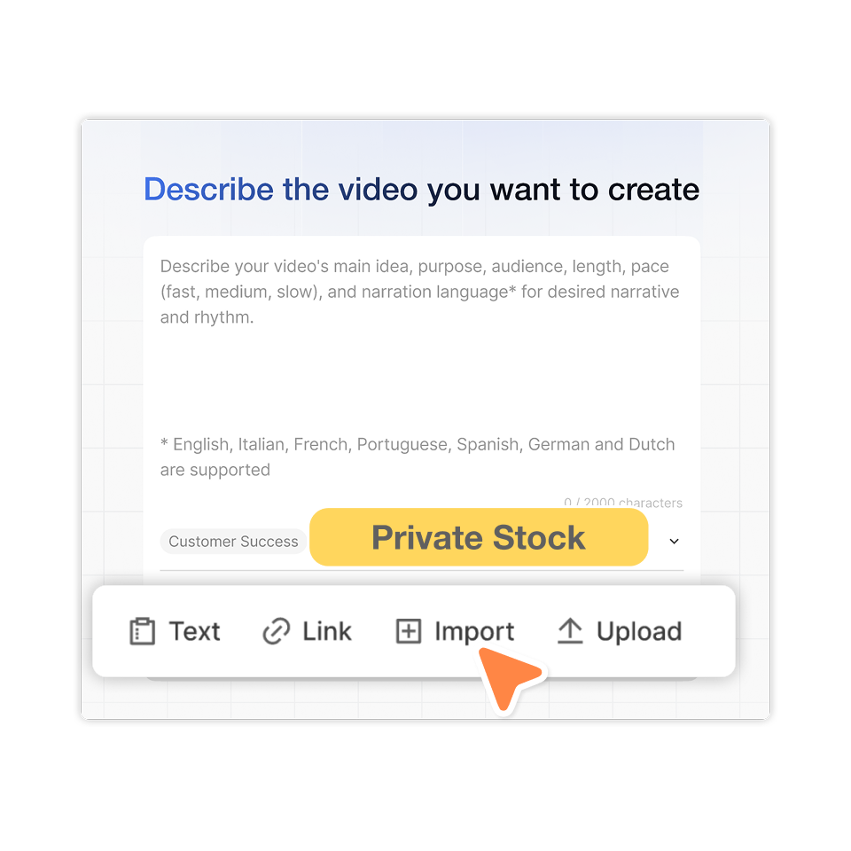Start your client thank you video by clicking Create Video in Visla